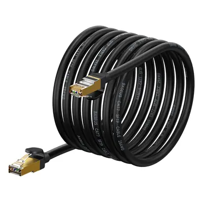 Vysokorychlostní síťový kabel Baseus Speed Seven RJ45 10Gbps 8m černý (WKJS010601)