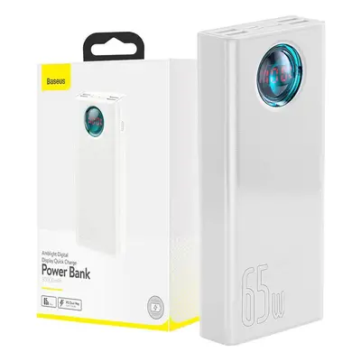 Powerbanka Baseus Amblight 30000mAh, 4xUSB, USB-C, 65W (bílá)