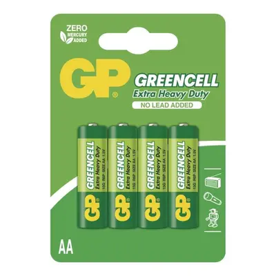 Zinková baterie GP Greencell AA (R6) - 4 ks