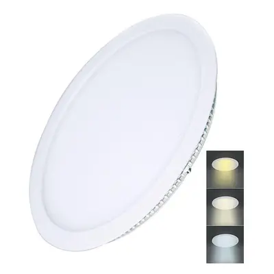 Solight LED mini panel CCT, podhledový, 24W, 1800lm, 3000K, 4000K, 6000K, kulatý