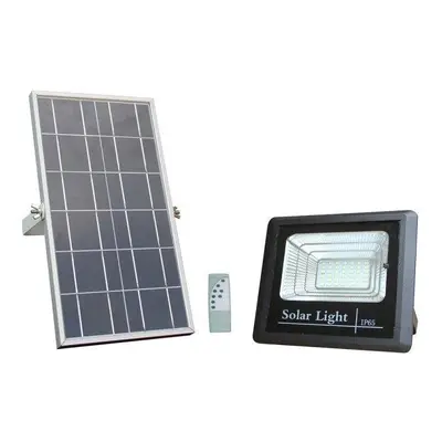 Solární LED reflektor s dálkovým ovladačem a externím solárním panelem 12W SMD2835 800lm STUDENÁ