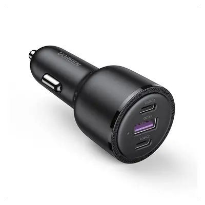 Nabíječka do auta Ugreen 2x USB Type C / 1x USB 69W 5A Power Delivery Quick Charge černá (20467)