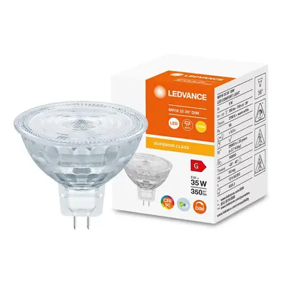 LED žárovka GU5.3 MR16 5W = 35W 350lm 2700K Teplá 36° CRI90 12V Stmívatelná LEDVANCE Superior