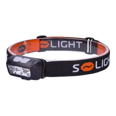 Solight LED čelová nabíjecí svítilna, 150 + 100lm, bílé a červené světlo, Li-Ion