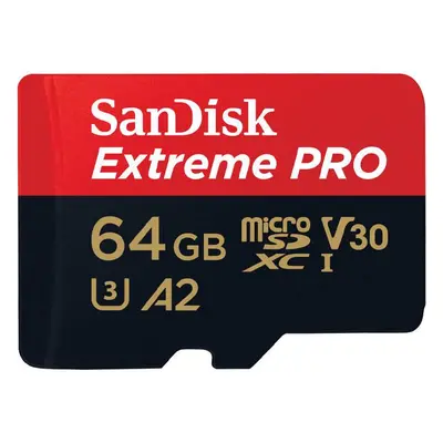 Paměťová karta SANDISK EXTREME PRO microSDXC 64GB 200/90 MB/s UHS-I U3 (SDSQXCU-064G-GN6MA)