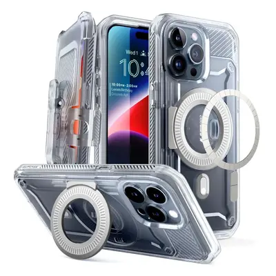 Pouzdro Supcase UB Pro Mag s MagSafe pro iPhone 15 Pro - transparentní