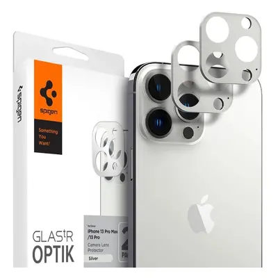 Spigen Optik.tR Ochrana fotoaparátu pro iPhone 13 Pro / 13 Pro Max - stříbrná 2 ks.