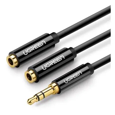 Ugreen rozbočovací kabel pro sluchátka 3,5 mm mini jack AUX 25 cm černý (20816)