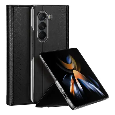 Kožené pouzdro s klopou a peněženkou pro Samsung Galaxy Z Fold5 5G Dux Ducis Bril - černé