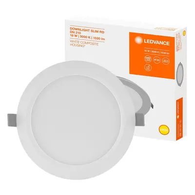 Panel LED Vestavný zápustný 18W 3000K DOWNLIGHT Slim DN210 LEDVANCE kulatý