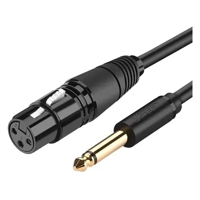 Ugreen audio kabel mikrofonní kabel XLR (samice) - 6,35 mm jack (samec) 5 m (AV131)