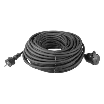 Venkovní prodlužovací kabel 10 m / 1 zásuvka / černý / guma-neopren / 230 V / 2,5 mm2