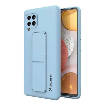 Wozinsky Kickstand Case silikonové pouzdro se stojánkem Samsung Galaxy A42 5G světle modré