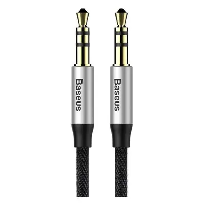 Baseus Yiven 1m audio kabel mini jack 3,5 mm AUX (černý/stříbrný)