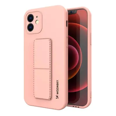 Wozinsky Kickstand Case silikonové pouzdro se stojánkem iPhone XS Max růžové