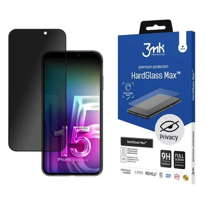 3mk HardGlass Max Privacy™ 9H Ochranné sklo pro iPhone 15 Pro