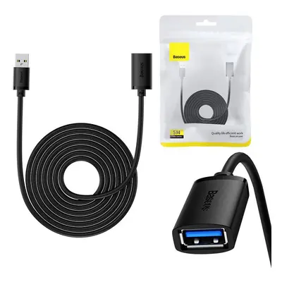 Prodlužovací kabel Baseus USB 3.0 samec-samice, řada AirJoy, 5 m (černý)