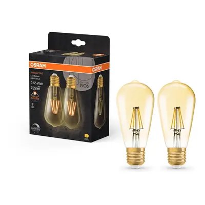 LED žárovka LED E27 6,5W 725lm 2400K Teplá OSRAM Vintage 1906 Stmívatelná