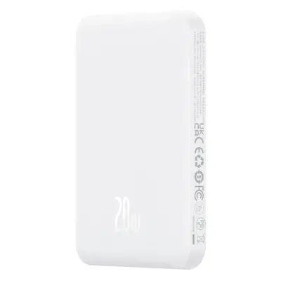 Mini powerbanka Baseus 5000mAh 20W + kabel USB-C (20V/3A) - bílá