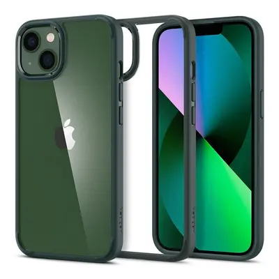 Spigen Ultra Hybrid Case pro iPhone 13 - tmavě zelený