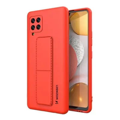 Wozinsky Kickstand Case silikonové pouzdro se stojánkem Samsung Galaxy A42 5G červené