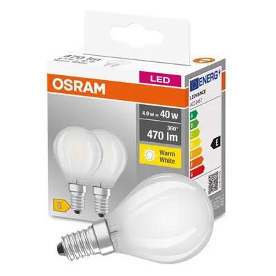 2PAK LED žárovka LED E14 P45 4W = 40W 470lm 2700K Teplá OSRAM Base