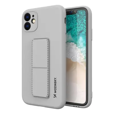 Wozinsky Kickstand Case silikonové pouzdro se stojánkem iPhone 11 Pro Max šedé