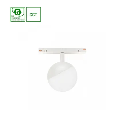 SYSTEM SHIFT SMART- GLOBE SPHERE TRACK LIGHT FI100X130MM 5W 165DEG Bílá CCT/DIM 5 Y WARRANTY