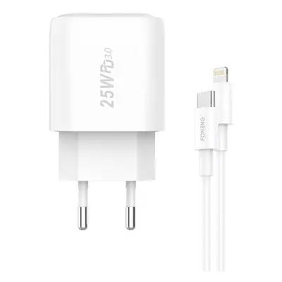 Síťová nabíječka Foneng EU40 a 25W kabel Type-C na Lightning