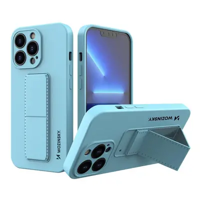 Wozinsky Kickstand Case silikonové pouzdro se stojánkem iPhone 13 Pro světle modré