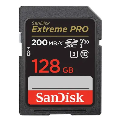 Paměťová karta SANDISK EXTREME PRO SDXC 128GB 200/90 MB/s UHS-I U3 (SDSDXXD-128G-GN4IN)