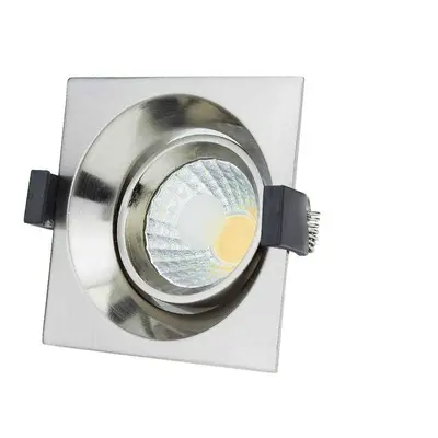 LED COB Stropní svítidlo čtvercové Inox Build-In