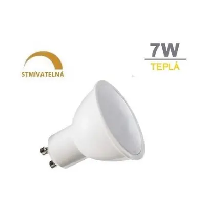 LED žárovka 7W 8xSMD2835 GU10 500lm teplá bílá STMÍVATELNÁ