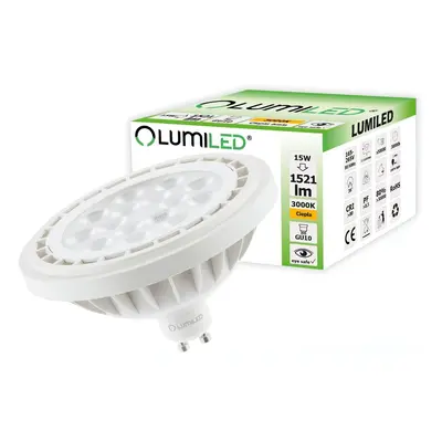 LED žárovka LED GU10 ES111 15W = 100W 1521lm 3000K Teplá 38° LUMILED