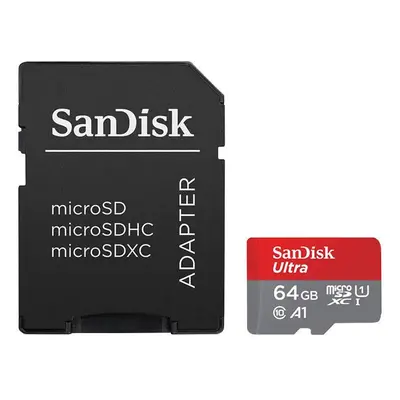 Paměťová karta SanDisk ULTRA ANDROID microSDXC 64 GB 140MB/s A1 Class 10 UHS-I + ADAPTÉR