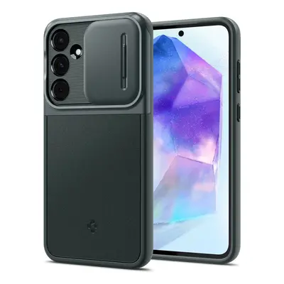 Pouzdro Spigen Optik Armor pro Samsung Galaxy A55 5G - tmavě zelené