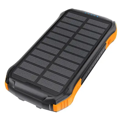 Choetech B658 solární powerbanka 2x USB 10000mAh Qi 5W (černá a oranžová)