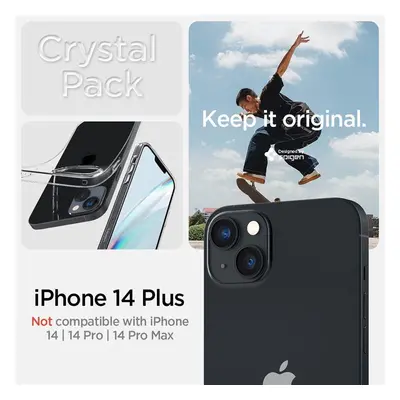 Sada krystalického pouzdra a tvrzeného skla Spigen pro iPhone 14 Plus - čirá