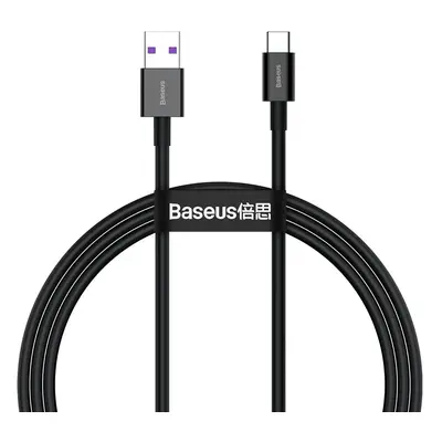 Baseus Superior USB - kabel USB typu C 66 W (11 V / 6 A) Huawei SuperCharge SCP 1 m černý (CATYS