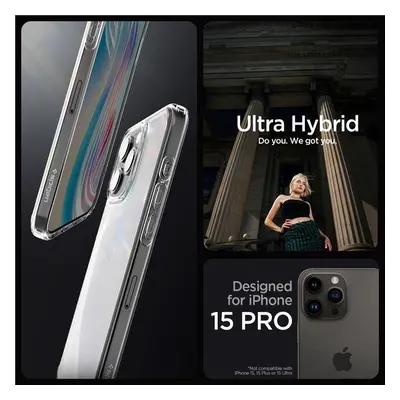 Pouzdro Spigen Ultra Hybrid pro iPhone 15 Pro - čiré matné