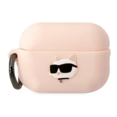 Karl Lagerfeld Silikonové pouzdro Choupette Head 3D pro AirPods Pro 2 - růžové