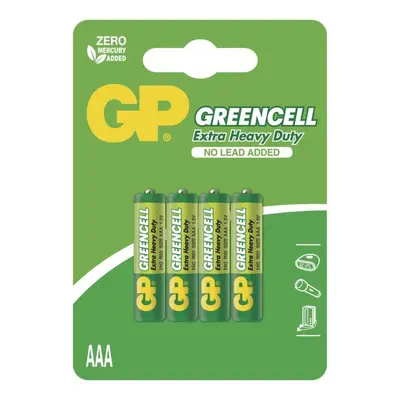 Zinková baterie GP Greencell AAA (R03) - 4 ks