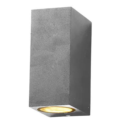 WALL LAMP ALUMINIUM SILVER BODY 2xGU10 SOCKET