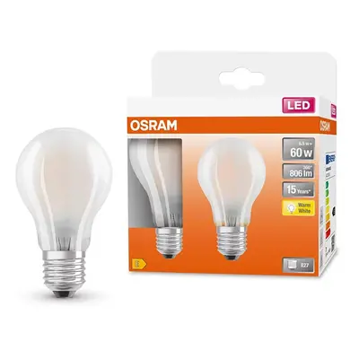 2PAK LED žárovka LED E27 A60 7W = 60W 806lm 2700K Teplá 300° Filament OSRAM STAR