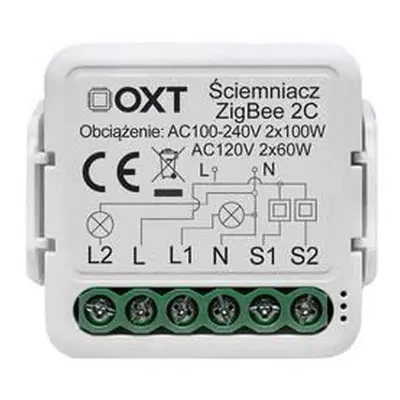 OXT mini modul stmívače 2 obvody ZigBee TUYA