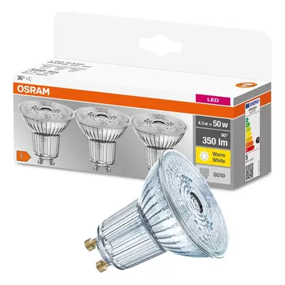 3PAK LED žárovka LED GU10 3,6W = 50W 350lm 2700K Teplá 36° OSRAM Base