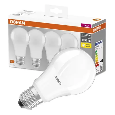 4PAK LED žárovka LED E27 A60 11W = 75W 1055lm 2700K Teplá 300° OSRAM