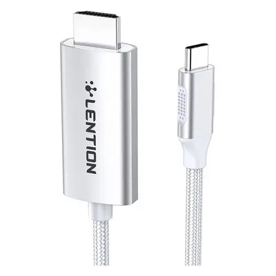 Kabel USB-C na 4K60Hz HDMI Lention, 3 m (stříbrný)