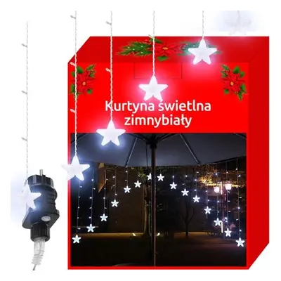 Světelný závěs 136LED - studená bílá 31V KŚ11338