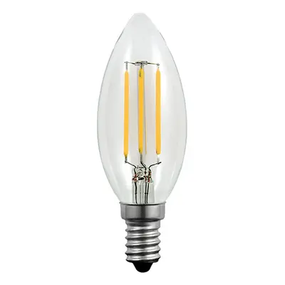 LED žárovka LED E14 B35 4W = 40W 400lm 3000K Teplá 360° Filament GOLDLUX (Polux)